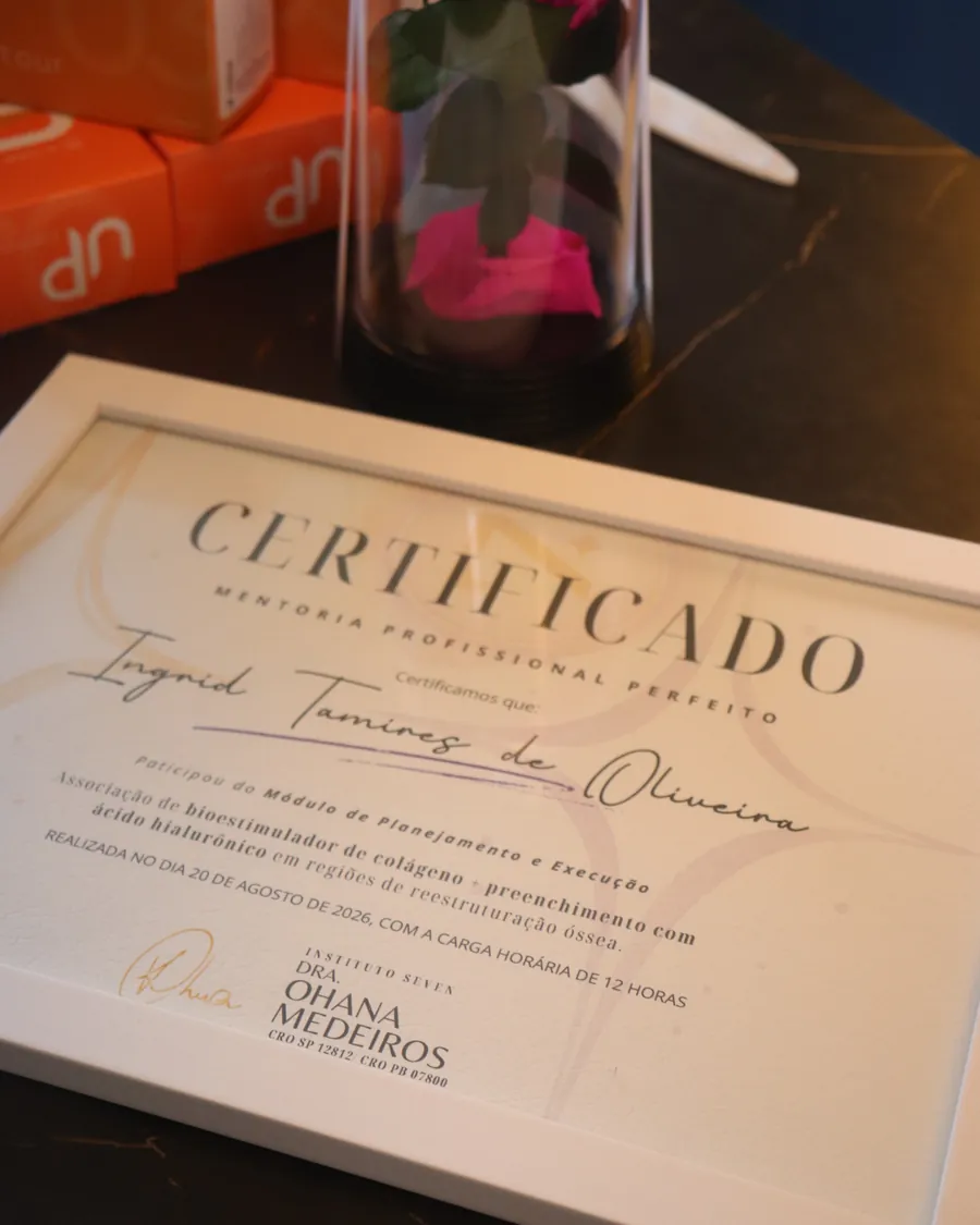 Certificado da Mentoria Profissional Perfeito da Dra. Ingrid